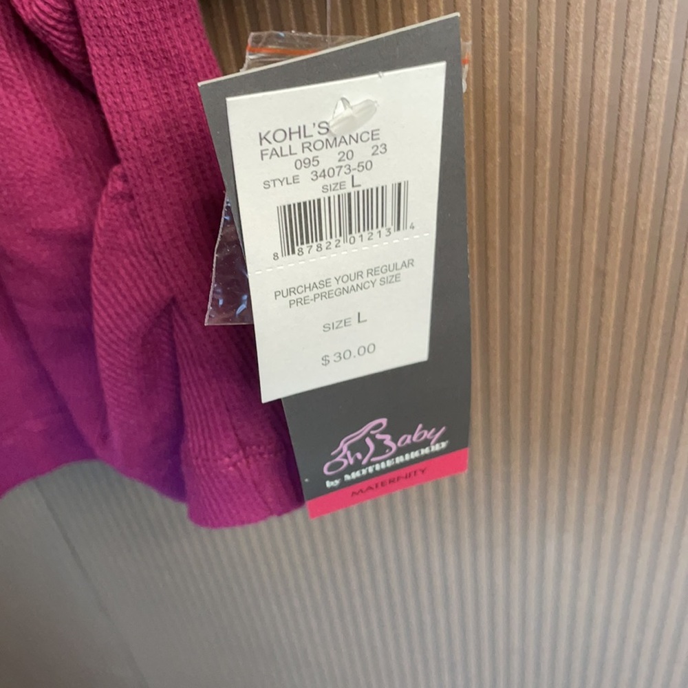 Maternity top Oh baby by motherhood purple shirt size large - Picture 3 of 4